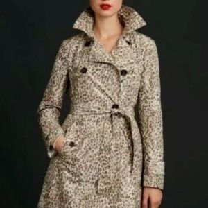 Banana Republic Mad Men Collection Leopard Trench